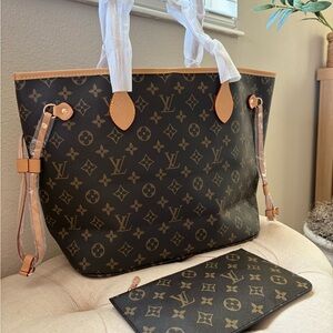 Elegant Brown Monogram Tote Bag